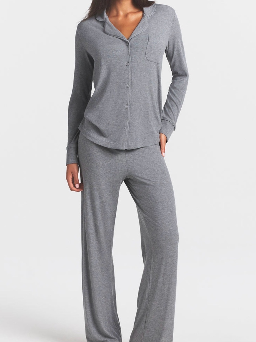 Skims Heather Grey Soft Lounge Sleep Set